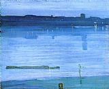 James Abbott McNeill Whistler Nocturne Blue and Silver - Chelsea painting